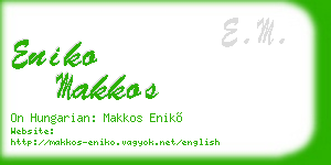 eniko makkos business card